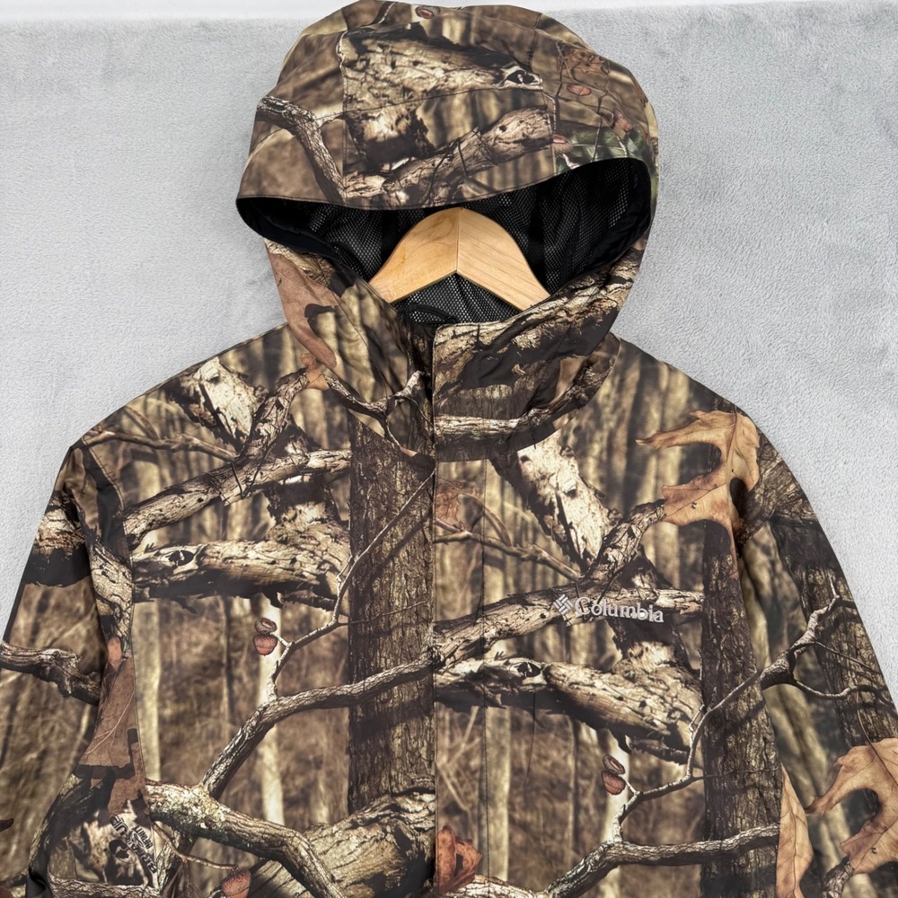 Columbia  Camo Rain Jacket Omni-Tech Waterproof Hunting Fishing‎ Mens Size L - Picture 12 of 16